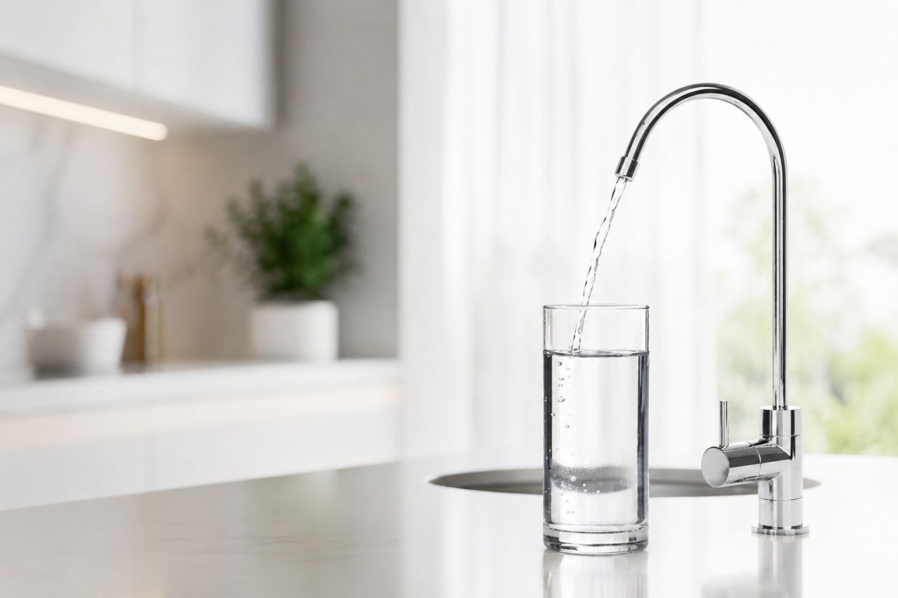 Rinnovabili • Inquinanti nell'acqua potabile: microplastiche, PFAS e calcare. Cosa tolgono davvero i purificatori domestici?